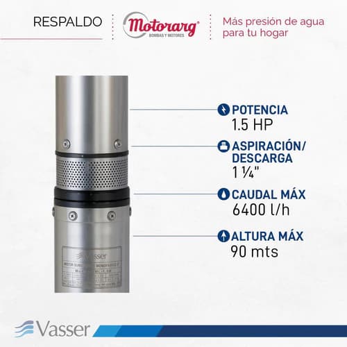 Vasser BS4 150 2A con 40m de cable - imagen 2